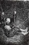 Francisco Goya Old man on a Swing oil painting on canvas